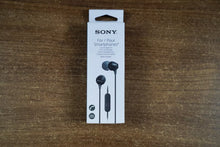 Load image into Gallery viewer, Sony Wired Black In-Ear Sports Headphones w/ Microphone (MDR-EX14AP)
