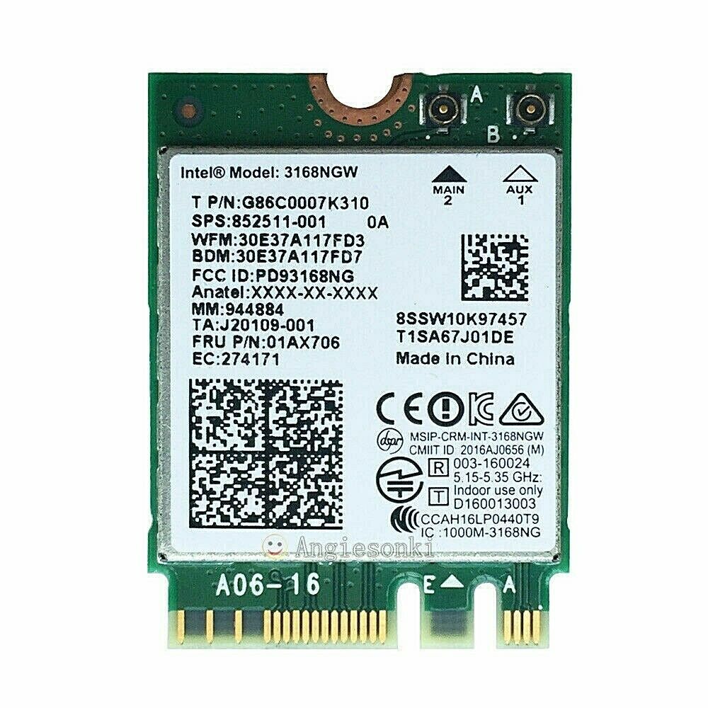 Intel Dual Band Wireless-AC Bluetooth 4.2/5.0 M.2 WiFi Card